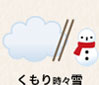 くもり時々雪