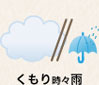 くもり時々雨か雪