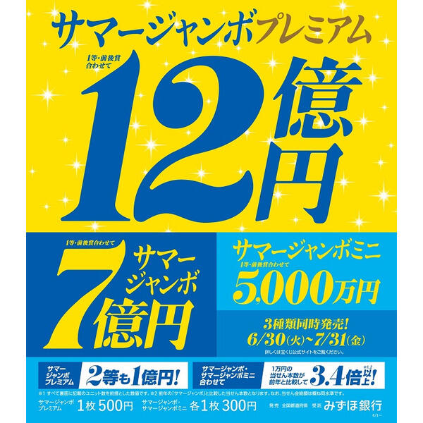 サマージャンボ宝くじ発売！ - イオン貝塚店 専門店街 公式ホームページ