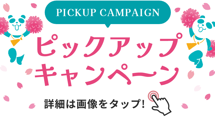 PICKUP CAMPAIGIN ピックアップキャンペーン 詳細は画像をクリック