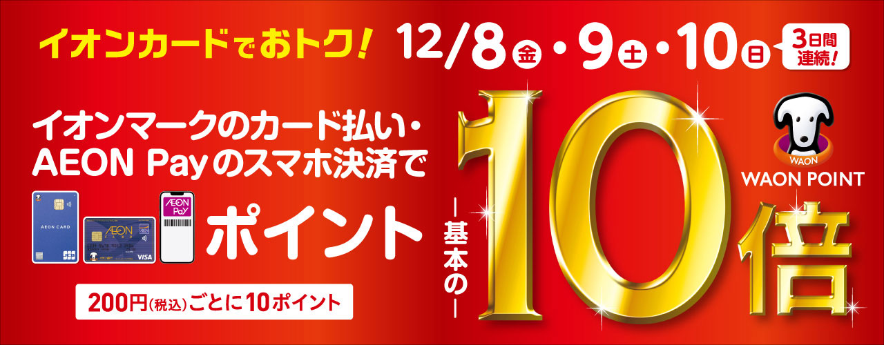 東海エリア限定 イオンカード WAON POINT10倍