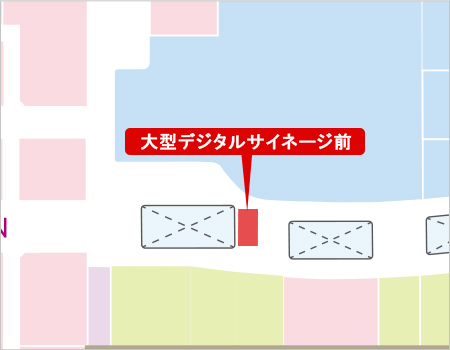 2F 大型デジタルサイネージ前