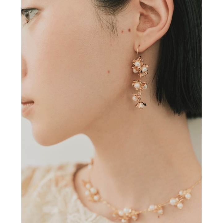 Newアクセサリー☆シアーブルームネックレス&ピアス☆ - フォルム