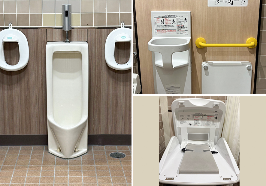 ベビーチェア＆おむつの交換台＆キッズトイレ