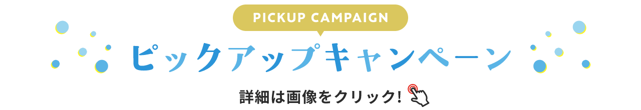 PICKUP CAMPAIGIN ピックアップキャンペーン 詳細は画像をクリック