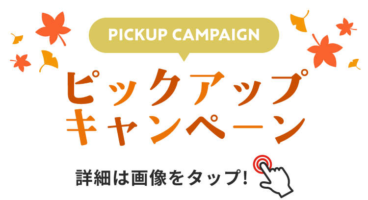PICKUP CAMPAIGIN ピックアップキャンペーン 詳細は画像をクリック