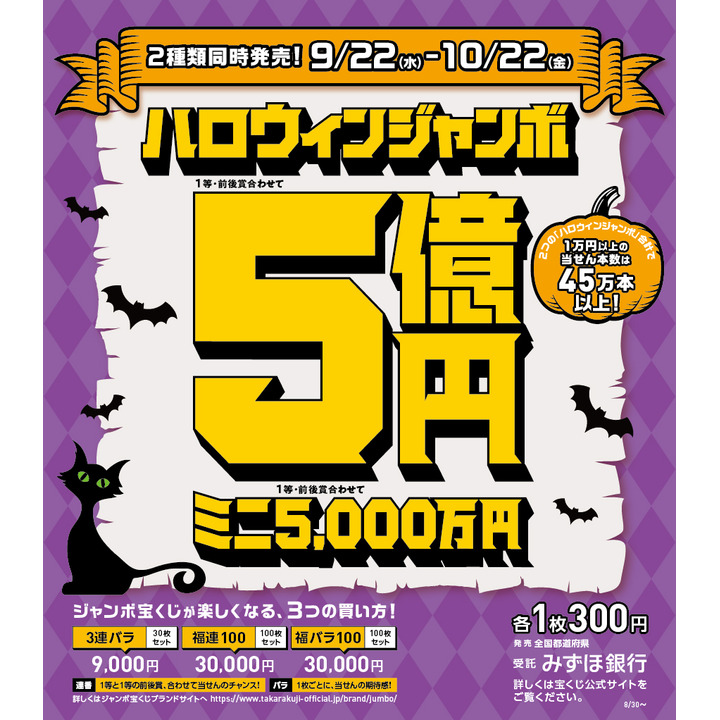 2種類のハロウィンジャンボを同時発売 日根野イオンチャンスセンター キャンペーン イオンモール日根野 公式ホームページ