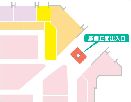 1F：駅側正面出入口