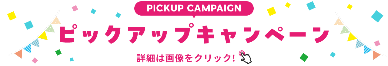 PICKUP CAMPAIGIN ピックアップキャンペーン 詳細は画像をクリック