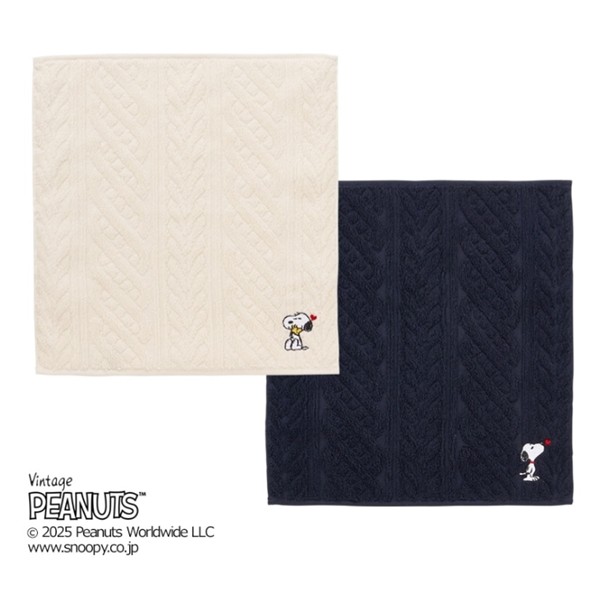 スヌーピー PEANUTS ハンドタオル アランニット