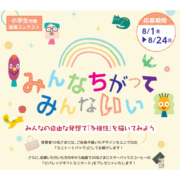「みんなちがって みんないい」小学生対象絵画コンテストの実施