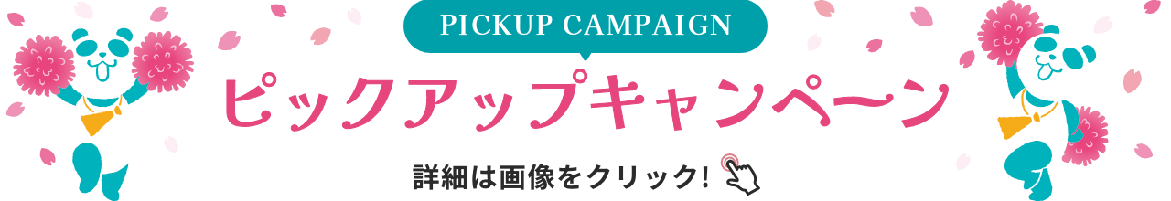 PICKUP CAMPAIGIN ピックアップキャンペーン 詳細は画像をクリック