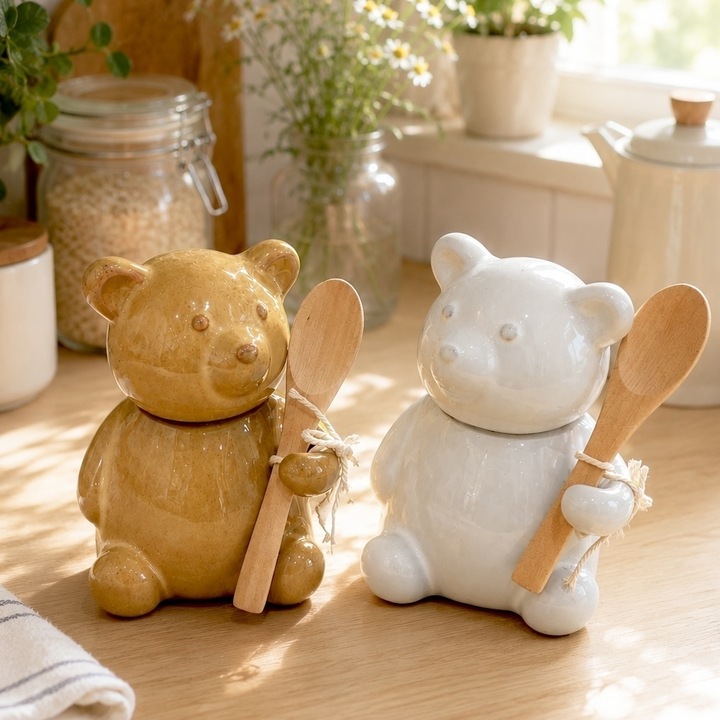 ちょこんとかわいい♪くまさんのキャニスター入荷しました