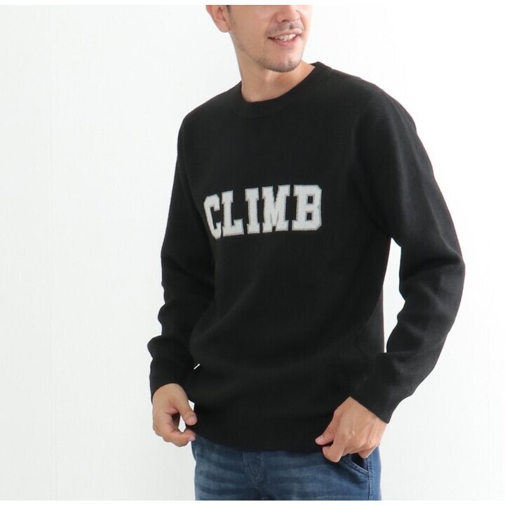 カレッジ風のロゴをニットで大人らしく 【洗濯機で洗える】Wジャガードニット-CLIMB│イッカ│キャンペーン│イオン三好 アイ・モール 公式ホームページ