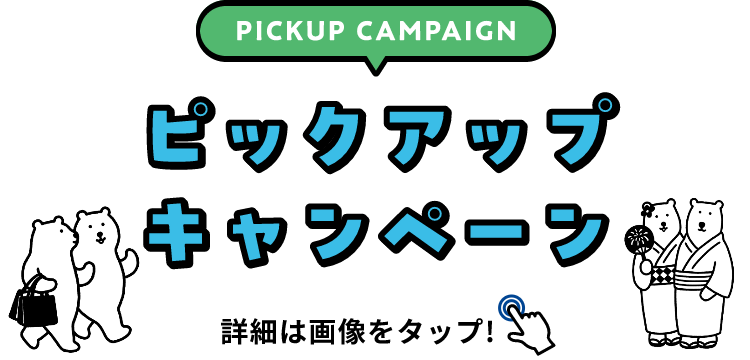 PICKUP CAMPAIGIN ピックアップキャンペーン 詳細は画像をクリック