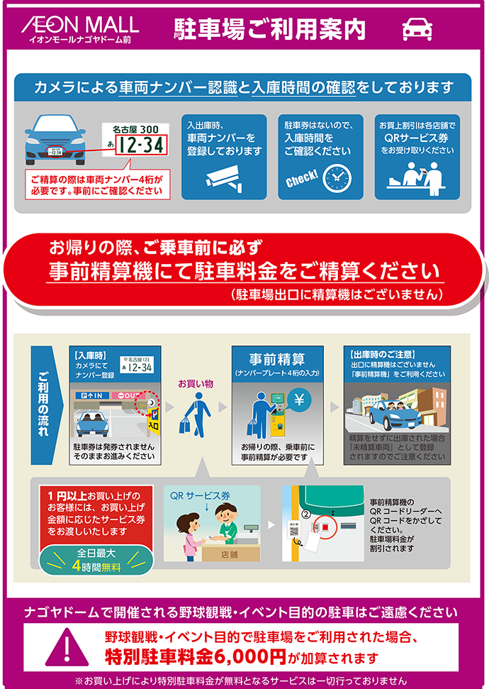 駐車場ご利用について