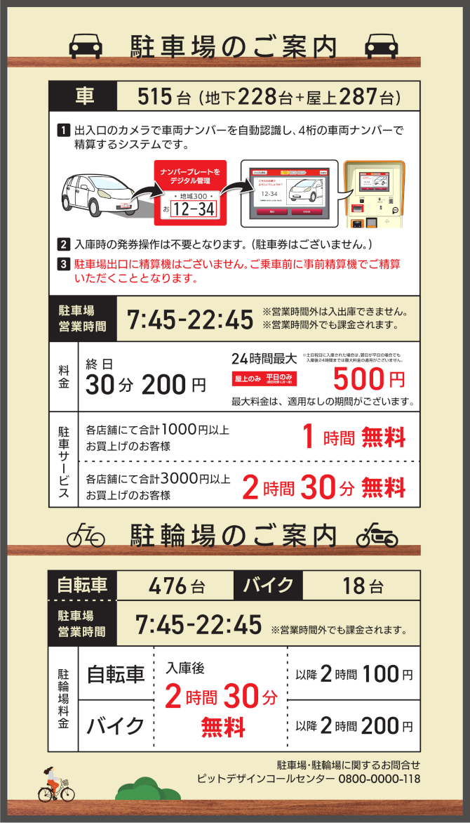 駐車場・駐輪場のご案内