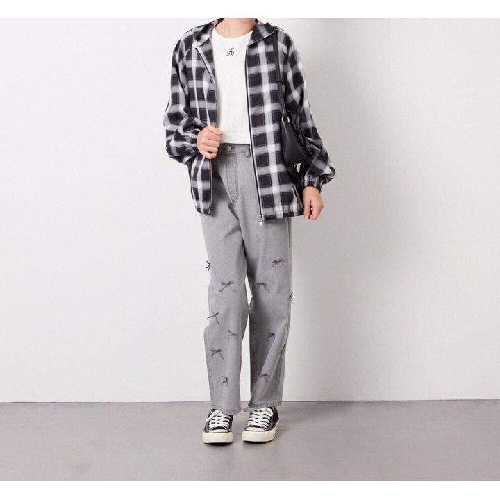 ◇季節の変わり目におすすめなフードブルゾン！チェック柄で一気に