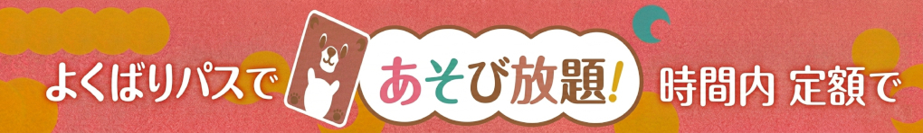 「よくばりパス」時間内定額で遊びまくれる！