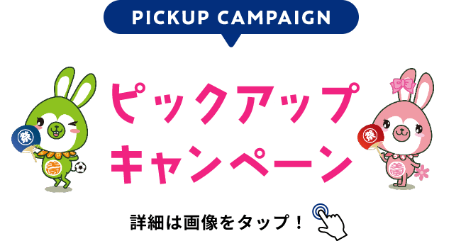 PICKUP CAMPAIGIN ピックアップキャンペーン 詳細は画像をクリック