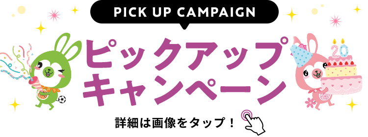 PICKUP CAMPAIGIN ピックアップキャンペーン 詳細は画像をクリック