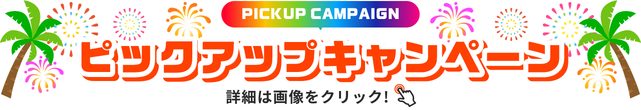 PICKUP CAMPAIGIN ピックアップキャンペーン 詳細は画像をクリック