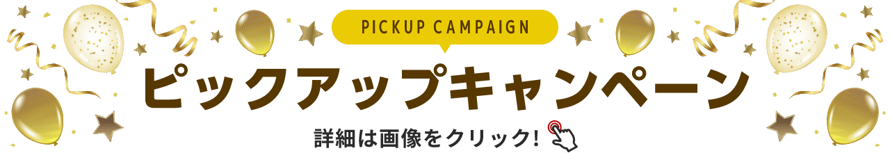 PICKUP CAMPAIGIN ピックアップキャンペーン 詳細は画像をクリック